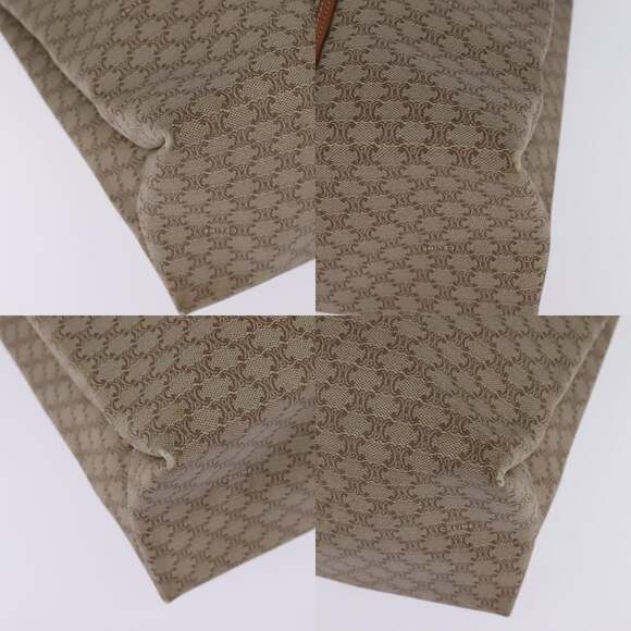 CELINE Macadam Canvas Shoulder Bag Pvc Beige Gold - Picture 10 of 12